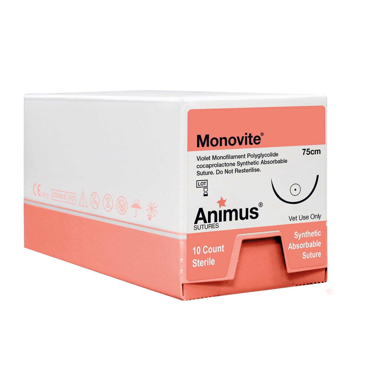Animus Monovite (PGCL) Swaged - Box of 10 - Animus Surgical - Animus Surgical