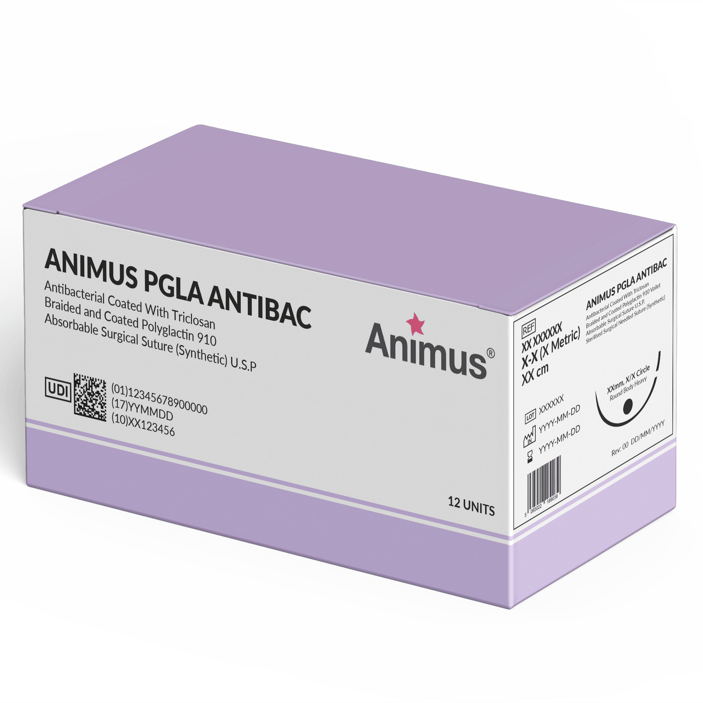 Animus (PGLA FAST) Antibac - Box of 12 - Animus Surgical - Animus Surgical