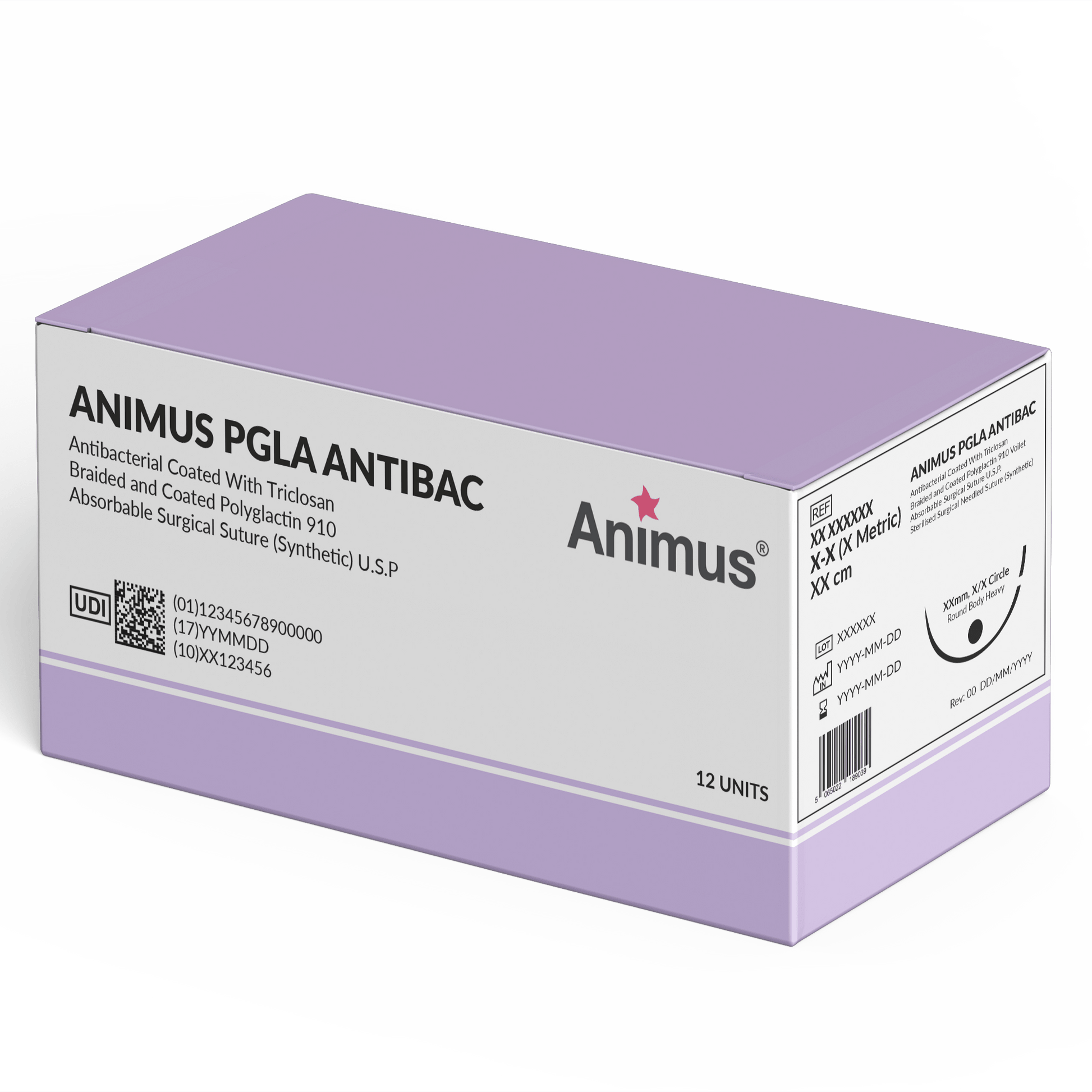 Animus (PGLA FAST) Antibac - Box of 12 - Animus Surgical - Animus Surgical